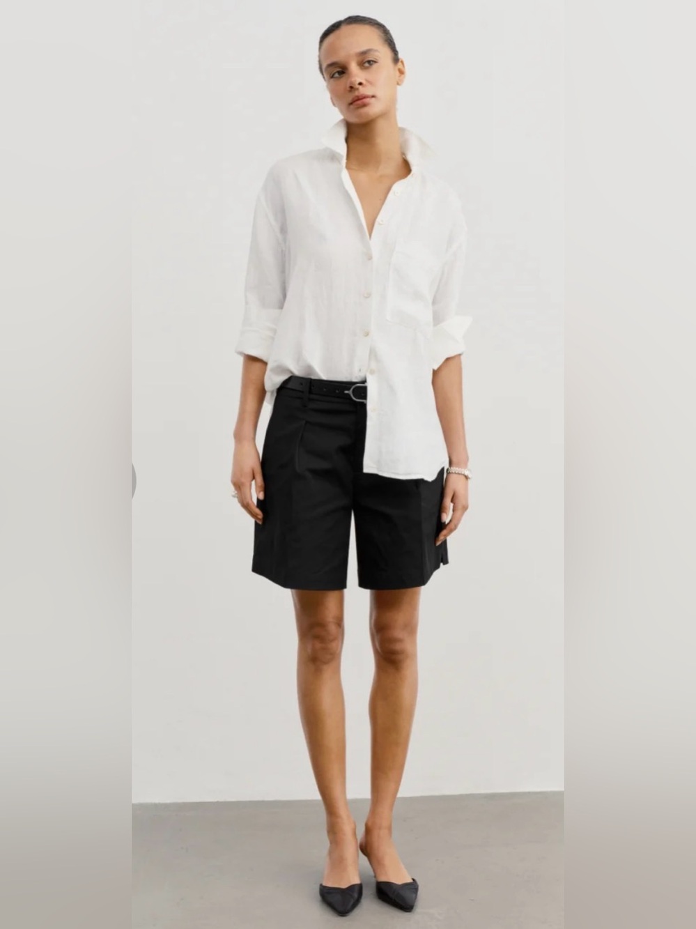 AYR White Linen Deep End Shirt NWOT